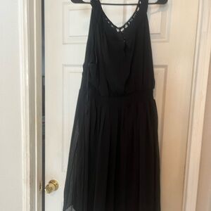 Source Unknown Elegant Black Midi Dress